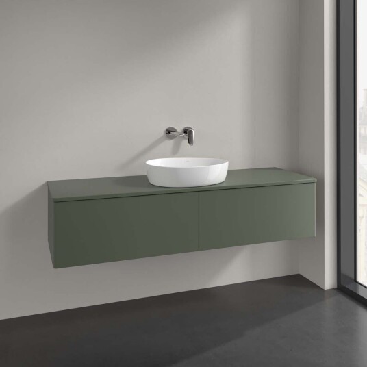 Villeroy & Boch  Antao Servantskap med 2 skuffer 160x50x36 cm m/lys Grønn Matt