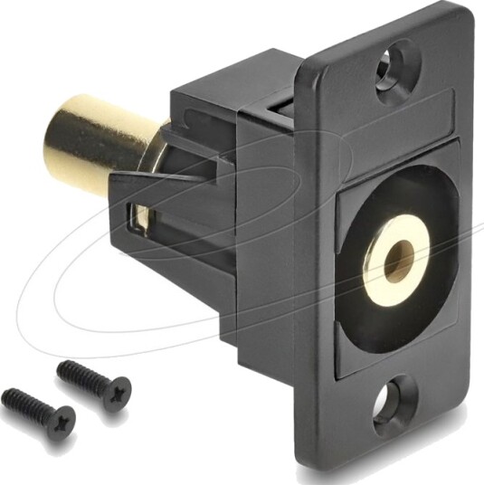 Delock 3 Pins Svart Delock Panelmontert 3,5 Mm Klinkekontakt 3 Pins