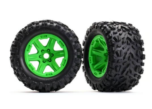 Traxxas 8672G Tires & Wheels 3,8" Talon EXT on Carbide Green 17m Traxxas 8672G Tires & Wheels 3,8" Talon EXT on Carbide Green 17m