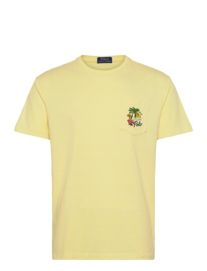 Polo Ralph Lauren Classic Fit Embroidered Jersey T Shirt Yellow XS