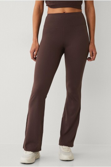 Ellos STUDIO - Treningstights Flare Soft - Brun