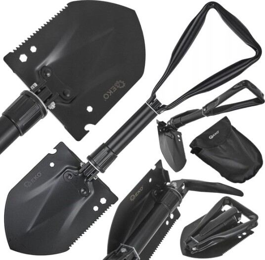 Geko Sammenleggbar Spade 5 I 1 Taktisk Black Survival Series 24 Geko Sammenleggbar Spade 5 I 1 Taktisk Black Survival Series 24