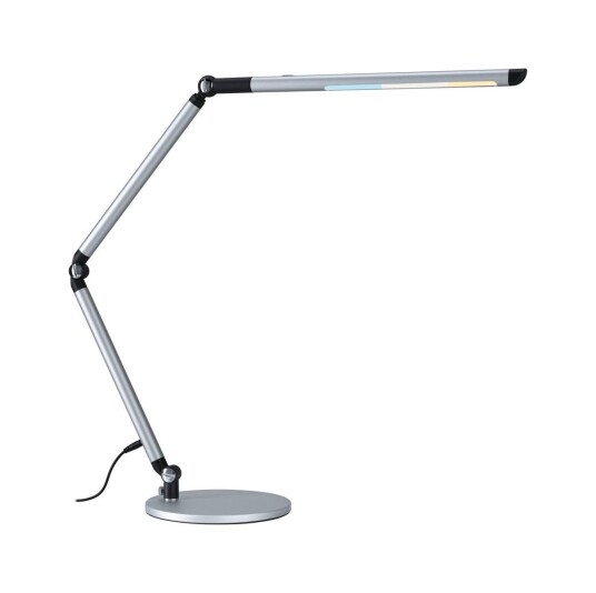 Flexbar skrivebordslampe 9,5W 3000-6500 Kelvin - 3-step dim - Sølvfarget