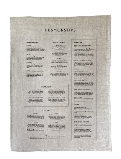 Kunskapstavlan® Kökshandduk Husmorstips Grey 50X70