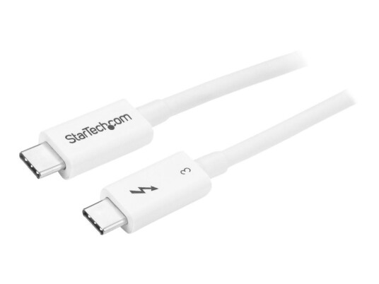 StarTech 1.6ft (50cm) Thunderbolt 3 Cable, 40Gbps, 100W PD, 4K/5K Video, Thunderbolt-Certified, Compatible w/ TB4/USB 3.2/DisplayPort -