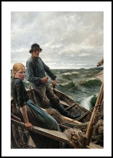 At Sea By Albert Edelfelt Plakat Plakat / 100x150cm