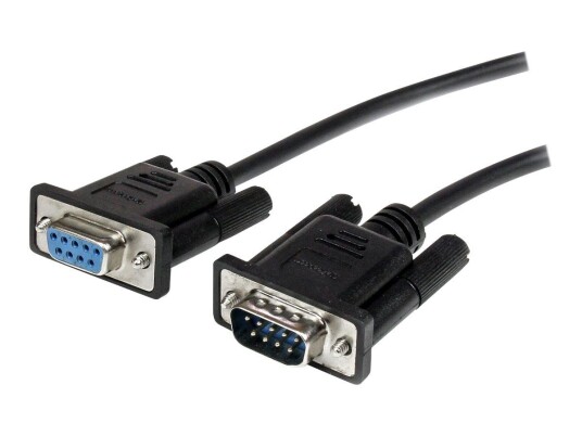 StarTech 1m Black Straight Through DB9 RS232 Serial Cable - M/F (MXT1001MBK) - seriellforlengelseskabel - DB-9 til DB-9 - 1 m