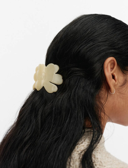 Marimekko Unikko Hair Clip Small   Beige   ONE SIZE