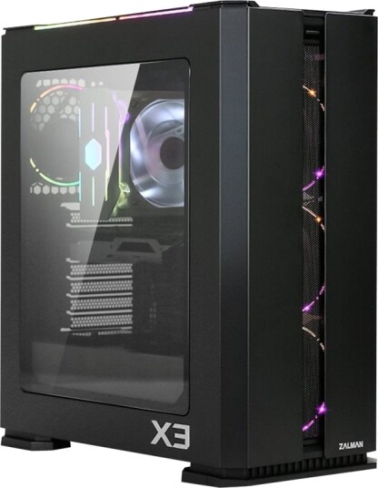 Zalman X3 Midi Tower Kabinett ATX Micro-ATX Mini-ITX med Herdet Glass Sort Zalman X3 Midi Tower Kabinett ATX Micro-ATX Mini-ITX med Herdet Glass Sort