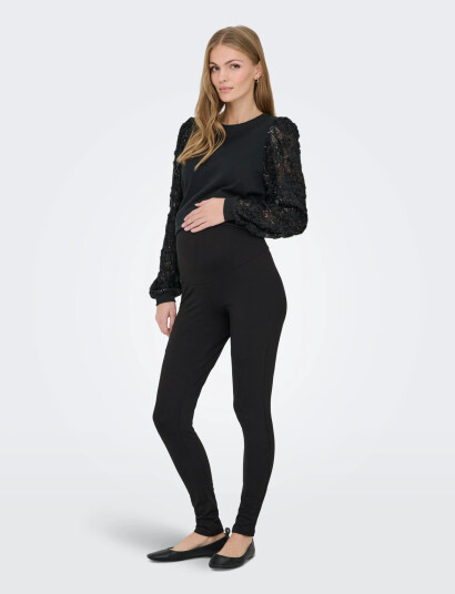 Only Maternity Olmlovely Life New Leg 2Pck Aop Jrs Noos - Black - XS
