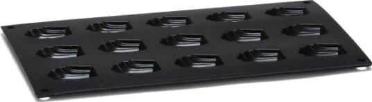 Patisse Form Mini Madeleine 29 X 17 Cm Svart Silikon 15 Rom
