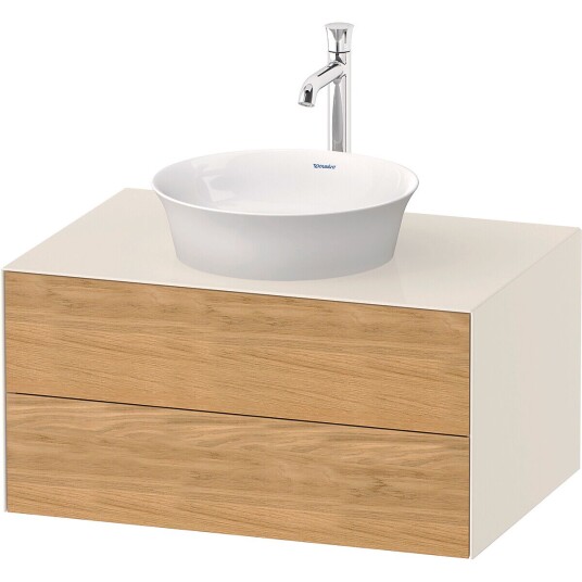 Duravit White Tulip Servantskap 2 skuf. 80x55x40,8 cm Eik/Nordisk Hvit Høygl.