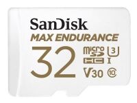 SanDisk Max Endurance - Flashminnekort (microSDHC til SD-adapter inkludert) - 32 GB - Video Class V30 / UHS-I U3 / Class10 - microSDHC UHS-I