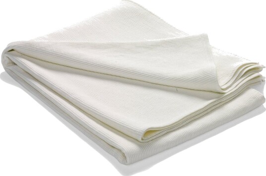 ETOL Design Stripe sengeteppe steinvasket bomull 260 x 260 Off-Hvit