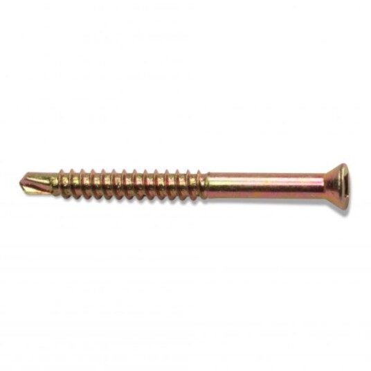 Heco 306039057514H Gulv- og listskrue gul krom, 250-pakning 3,9 x 57 mm