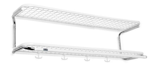 Essem Design Classic 650 hattehylle hvit/krom, 2 niv?er, 100 cm Essem Design Classic 650 hattehylle hvit/krom, 2 niv?er, 100 cm