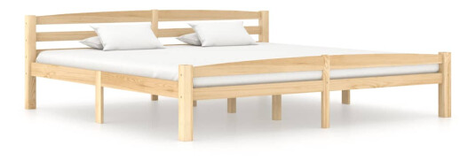 vidaXL Sengeramme heltre furu 200x200 cm