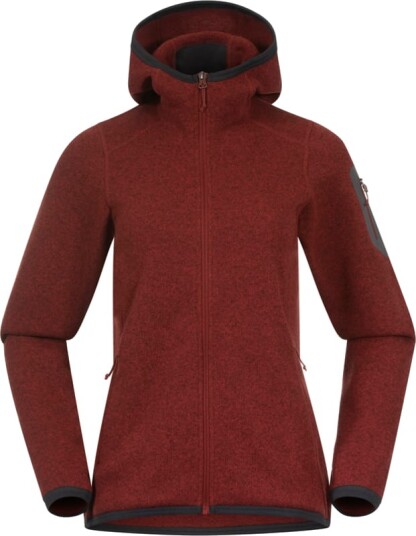 Bergans Women's Kamphaug Knitted Hoodie R?d S Woman