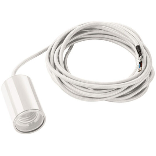 SLV Fitu 1 Pendellampe u/skjerm 5m E27 Hvit - 90774