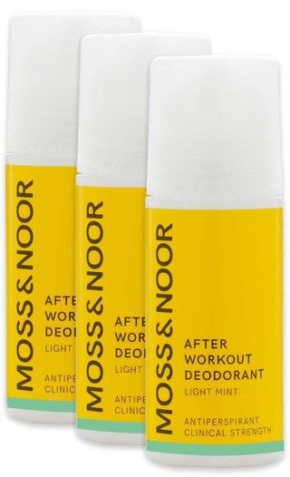 MOSS & NOOR After Workout Roll-On Deodorant Fresh Light Mint 3stk