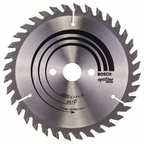 Bosch Optiline Wood 150 mm Sirkelsagblad med 36 Tenner for Presis Saging av Tre
