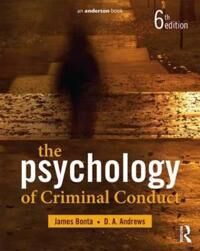 Bonta James The Psychology of Criminal Conduct