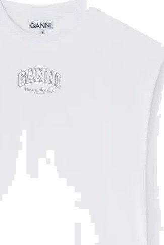 Ganni Dame Topper Hvit L,