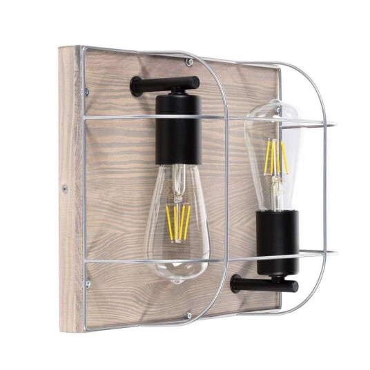Envostar Neptuna 2 Square Taklampe Grey Wood/Black/Grey Envostar Neptuna 2 Square Taklampe Grey Wood/Black/Grey