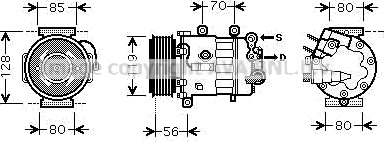 AC kompressor PRASCO PEAK322 AC kompressor PRASCO PEAK322