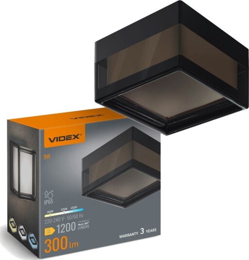 9W LED vegg/taklampe RA90 IP65 111lm/W CCT sort bulkhead inne / ute Kulør : Ekstra varm 9W LED vegg/taklampe RA90 IP65 111lm/W CCT sort bulkhead inne / ute Kulør : Ekstra varm