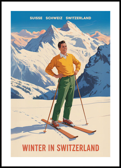 Swiss Alpine Bliss Plakat Plakat / 70x100cm
