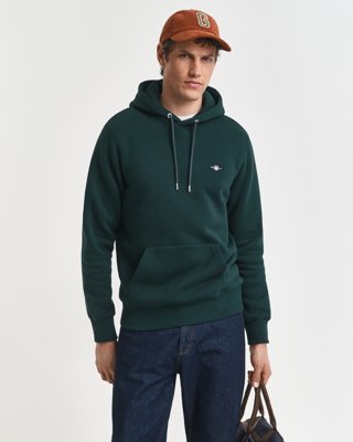 Gant Hettegenser med liten logo TARTAN GREEN XXXL Gant Hettegenser med liten logo TARTAN GREEN XXXL