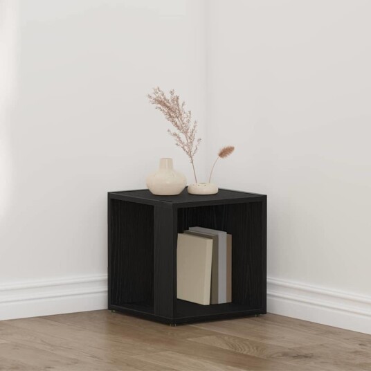 Sidebord Svart Eik 33x33x34,5 cm Konstruert Tre