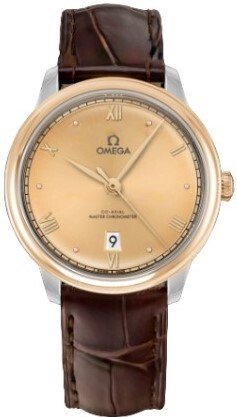 Omega Herreklokke 434.23.40.20.08.001 De Ville Prestige Gull/Lær