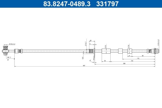 Bremseslange ATE 83.8247 0489.3