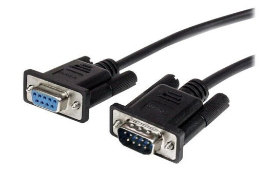 StarTech.com 0,5m DB9 RS232 Seriellforlengelseskabel Sort StarTech.com 0,5m DB9 RS232 Seriellforlengelseskabel Sort