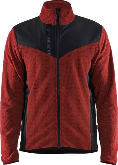 Knitted jacket burned red/black