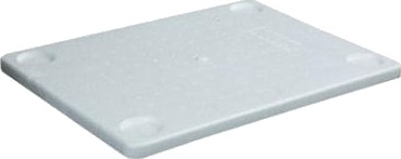 Låg 40X30x2.5 Cm Eps Hvid Til Termokasse 11 Ltr 40X30x14 Cm,80 Stk/Pk