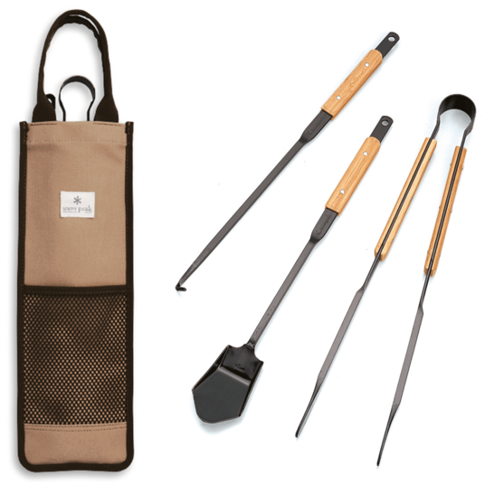Snow Peak Fire Tool Set Pro Wood Wood Snow Peak Fire Tool Set Pro Wood Wood