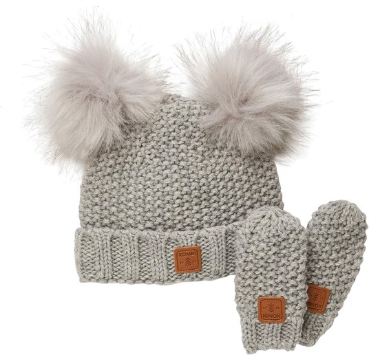 Kombi Adorable Lue og Votter Light Heather Gray XS