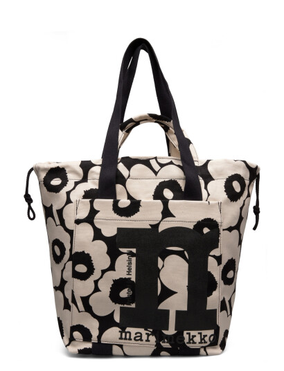 Marimekko Mono City Tote Unikko - Black - ONE SIZE