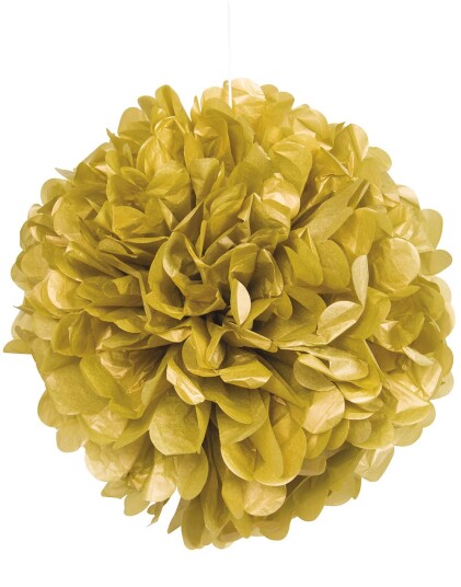 Gullfarget Puff Pom Pom 40 cm