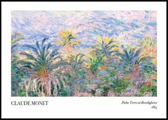 Palm Trees at Bordighera Plakat Plakat / 50x70cm
