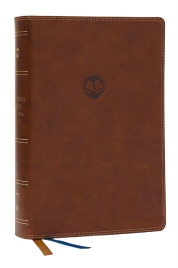 Enduring Word Study Bible: Pastoral Commentary from Every Chapter of the Bible NKJV Brown Leathersoft Red Letter Comfort Print Thumb Indexed