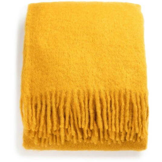 Stackelbergs Mohair Pledd 130x170 cm Mustard Stackelbergs Mohair Pledd 130x170 cm Mustard
