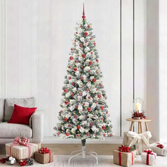 Kunstig sammensatt juletre med LED stripelys 240 cm PVC