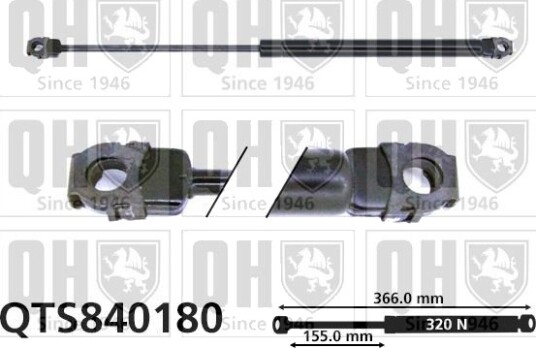 Gassfjær, motorpanser QUINTON HAZELL QTS840180