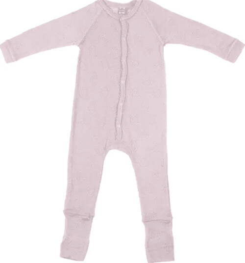 Smallstuff Heldress/nattdrakt prematur merinoull Powder jaquard (48)