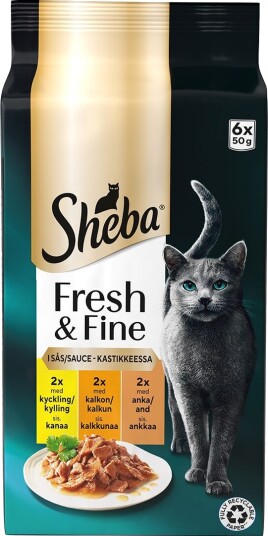 Sheba Fresh Fine Poultry Våtfôr Katt 6X50 G