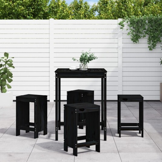  Hagebarsett 5 deler svart heltre furu 3157743